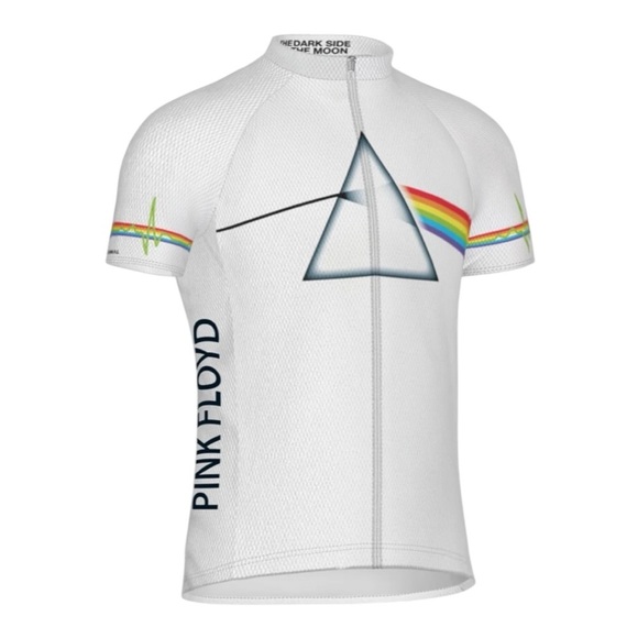 Primal Pink Floyd White Dark Side of the Moon Cycling Jersey NWT - Picture 2 of 8